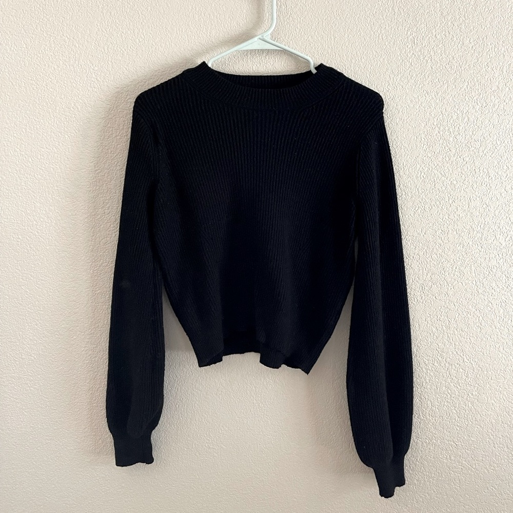 Knitted black sweater